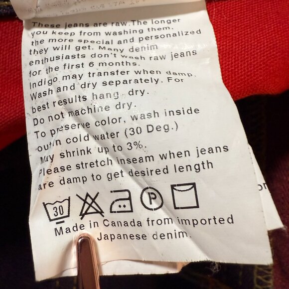 Street Fighter x Naked & Famous Ken Shoryuken Selvedge denim jeans size 30 Easy - Picture 10 of 16